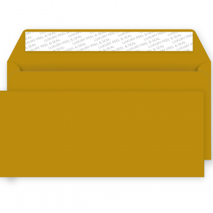 DL+ Metallic Gold Peel and Seal Envelopes 130gsm (114mm x229mm)
