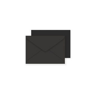 C7 Essentials Black Envelopes 100gsm - 81mm x 111mm