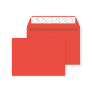 C6 Peel and Seal Envelope - Pillar Box Red