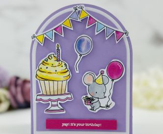 It’s Your Birthday Lilac Mice Card