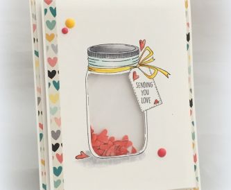 How to make a shaker card - Jar of Hearts