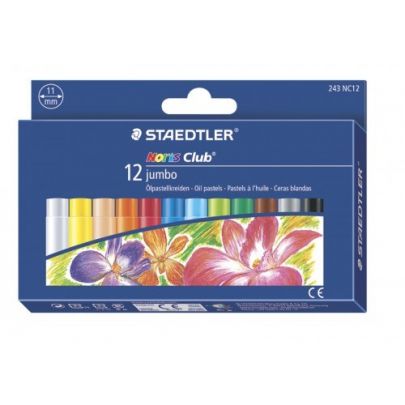 Staedtler Noris Club Jumbo Oil Pastels Box Of 12 243 Nc12