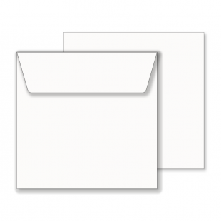 Essentials White Wallet Square Envelope- 170mm x 170mm