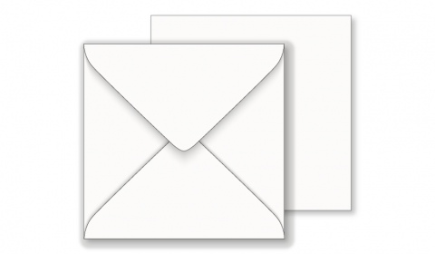 Essentials White Square Envelope- 100mm x 100mm