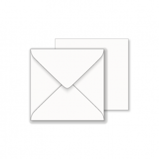 Essentials White Square Envelope- 100mm x 100mm