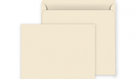 Square Peel and Seal Envelopes - 160mm x 160mm- Clotted Cream