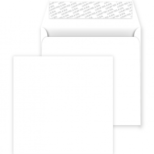 Square Peel and Seal Envelopes - 220mm x 220mm - Ice White
