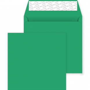 Square Peel and Seal Envelopes - 220mm x 220mm - Avocado Green
