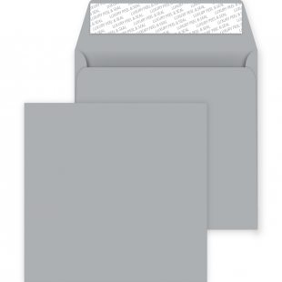 Square Peel and Seal Envelopes - 220mm x 220mm - Metallic Silver