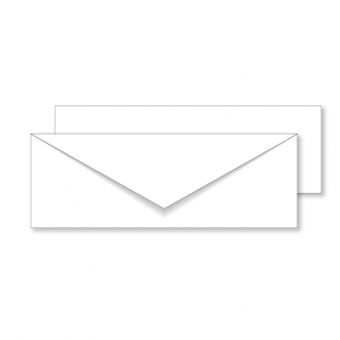 Essentials White Invitation Envelopes- 80mm x 215mm