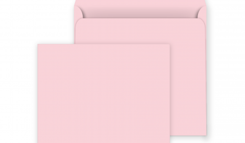 Square Peel and Seal Envelopes - 160mm x 160mm- Baby Pink