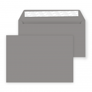 C6  Peel and Seal Envelopes - 114mm x 162mm - Storm Grey
