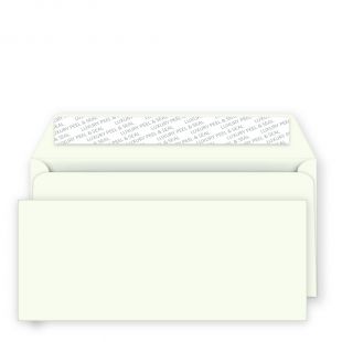 DL Peel and Seal Envelopes - 114mm x 229mm - Chalk White