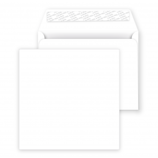 Square Ice White Peel and Seal Envelopes 120gsm (155mm x 155mm)