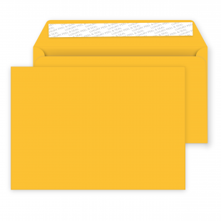 C5 Egg Yellow Peel and Seal Envelopes 120gsm (162mm x 229mm)