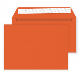 C5 Peel and Seal Envelopes - 162mm x 229mm -Marmalade Orange