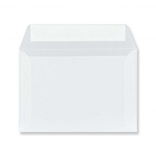 C6 Peel and Seal Envelopes - 114mm x 162mm -Translucent White