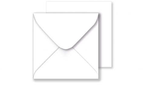 Square White Envelopes 140gsm (130mm x 130mm)