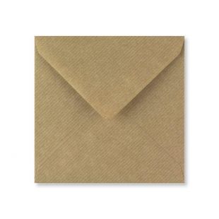 Square Ribbed Kraft Envelopes (130mm x 130mm)