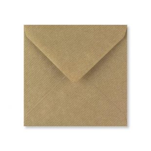 1,000 Wholesale Square Ribbed Kraft Envelopes (130mm x 130mm)