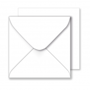 Square White Envelopes 130gsm (155mm x 155mm)