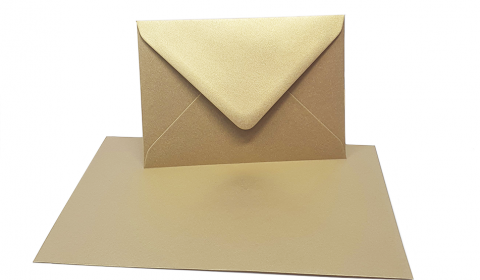 C6 Gold Sirio Pearl Envelopes 125gsm