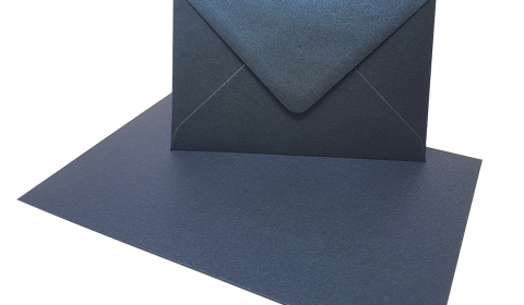 C6 Shiny Blue Sirio Pearl Envelopes 125gsm
