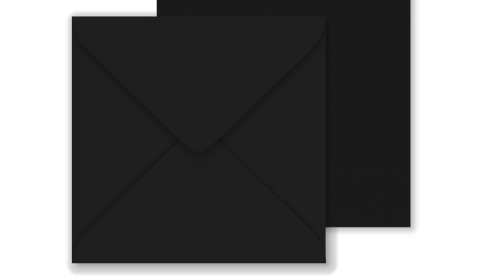 Extra Large Square Black Envelopes 100gsm (155x155mm)