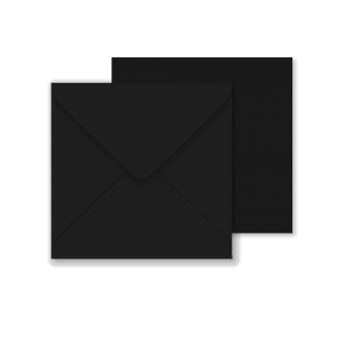 Extra Large Square Black Envelopes 100gsm (155x155mm)