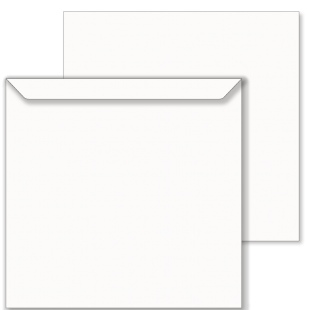 Square Peel & Seal Envelopes  220x220mm 120gsm - Ultra White Wove