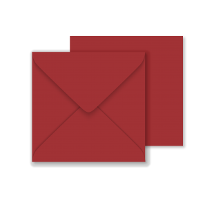 Extra Large Crimson Red Square Envelopes 100gsm (155mm x 155mm)