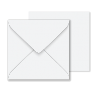Essentials White Square Envelope 100gsm - 185mm x 185mm