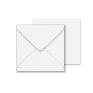 Essentials White Square Envelopes 100gsm - 113mm x 113mm