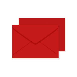 Luxury C6 Envelopes - Poppy Red 100gsm