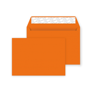 C6 Peel and Seal Envelope - Pumpkin Orange