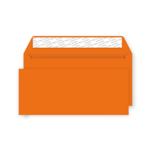DL Peel and Seal Envelope - Pumpkin Orange