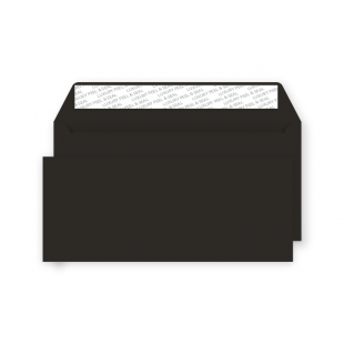 DL Peel and Seal Envelope - Jet Black