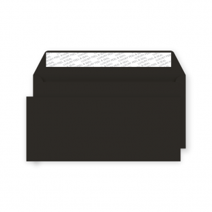 DL+ Peel and Seal Envelope - Jet Black