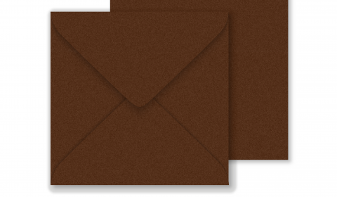 Square Pearlised Bon Bon Brown Envelopes