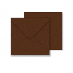 Square Pearlised Bon Bon Brown Envelopes