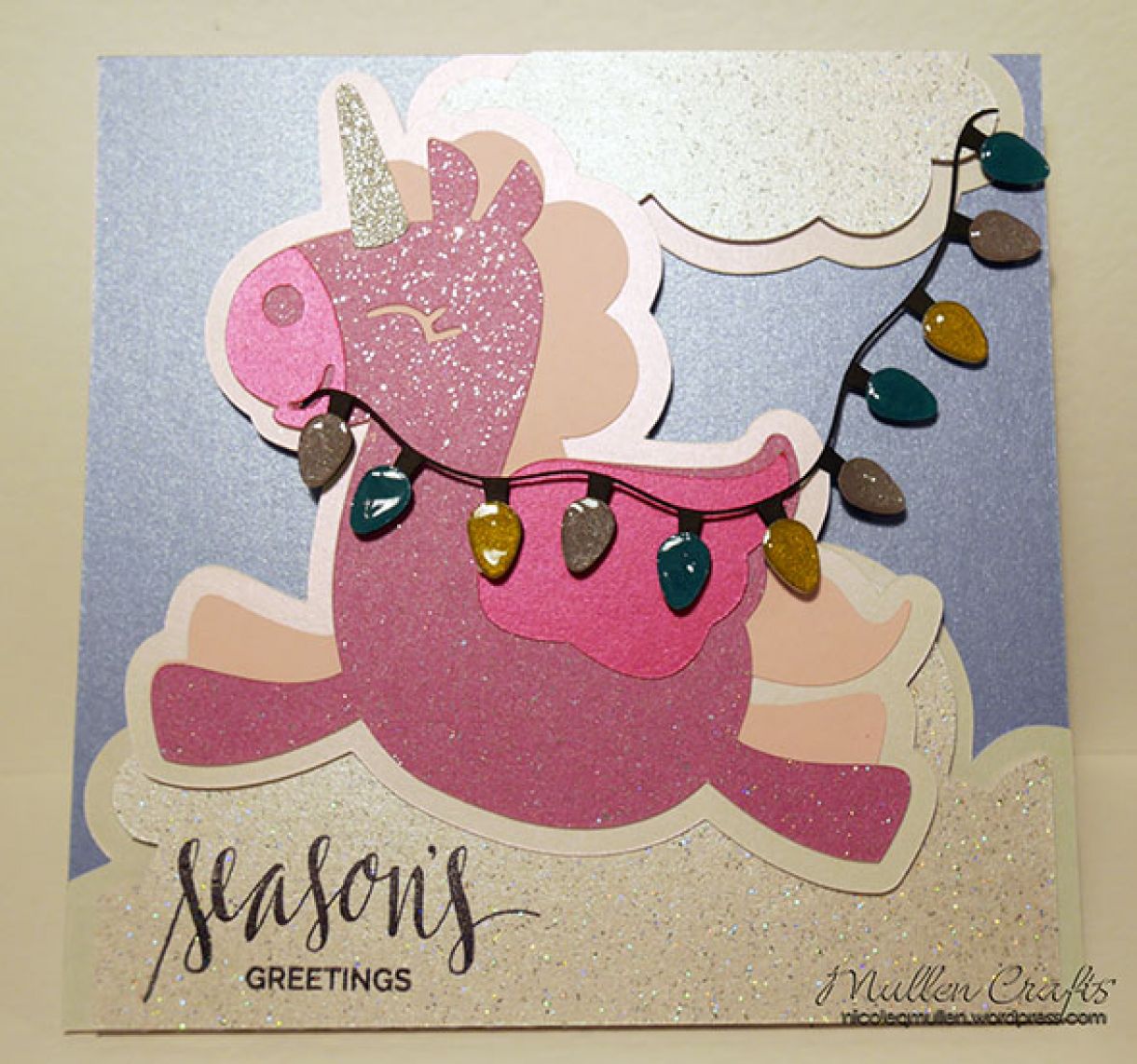 Unicorn Christmas Card 1