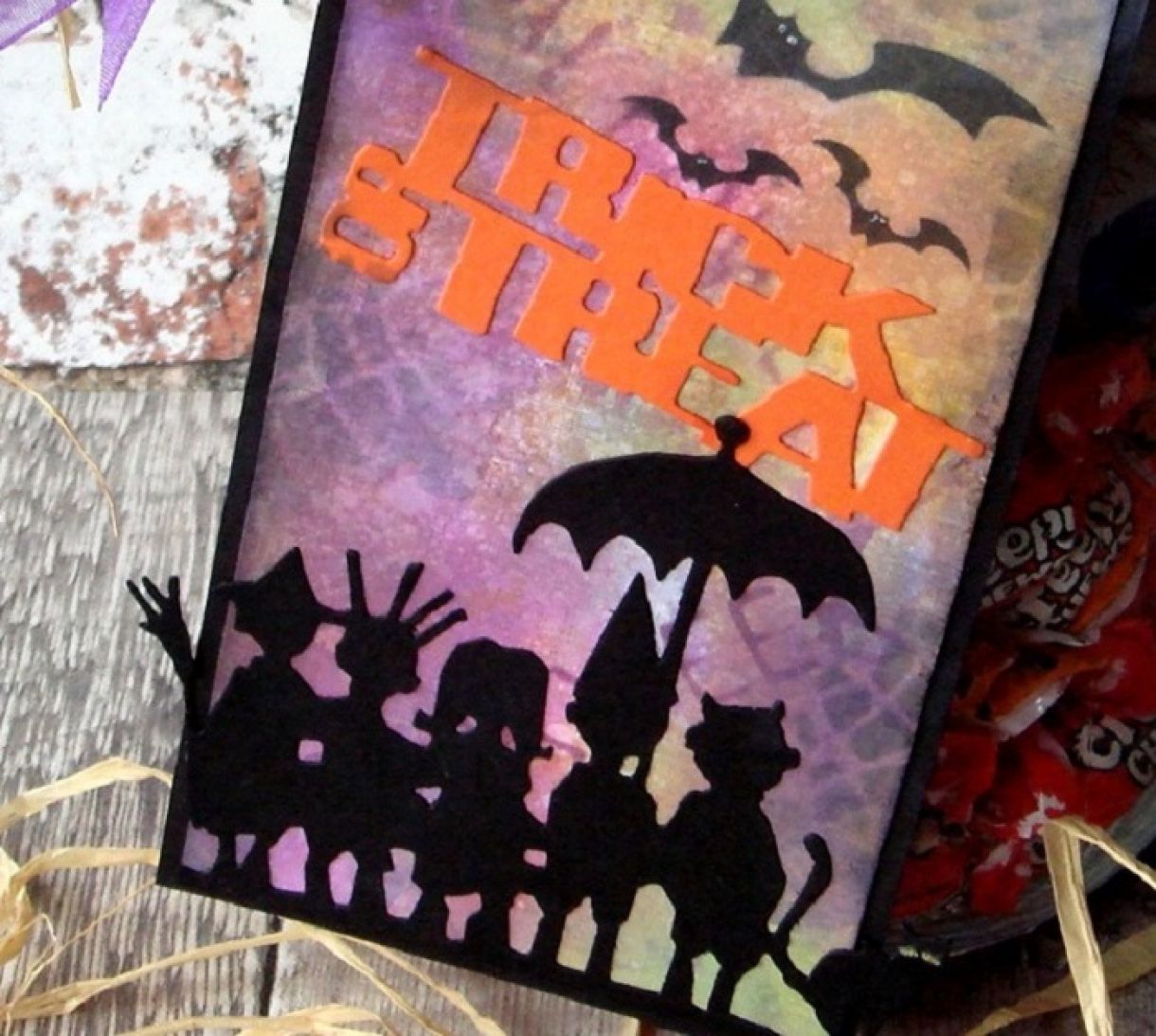 Halloween Tags With Distress Inks And Stamps 3