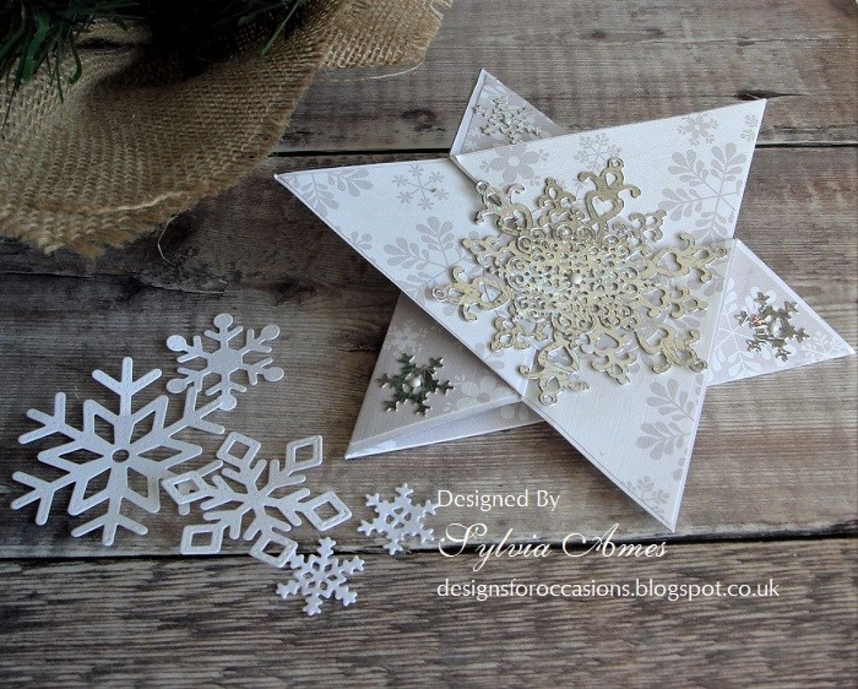 Handmade Christmas Greeting Cards with Stamped Snowflakes • In the Bag Kids'  Crafts