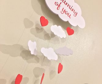 Romantic hanging cloud - Valentines day craft idea