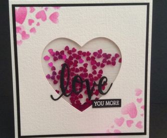 How to make a shaker card - Valentine Hearts