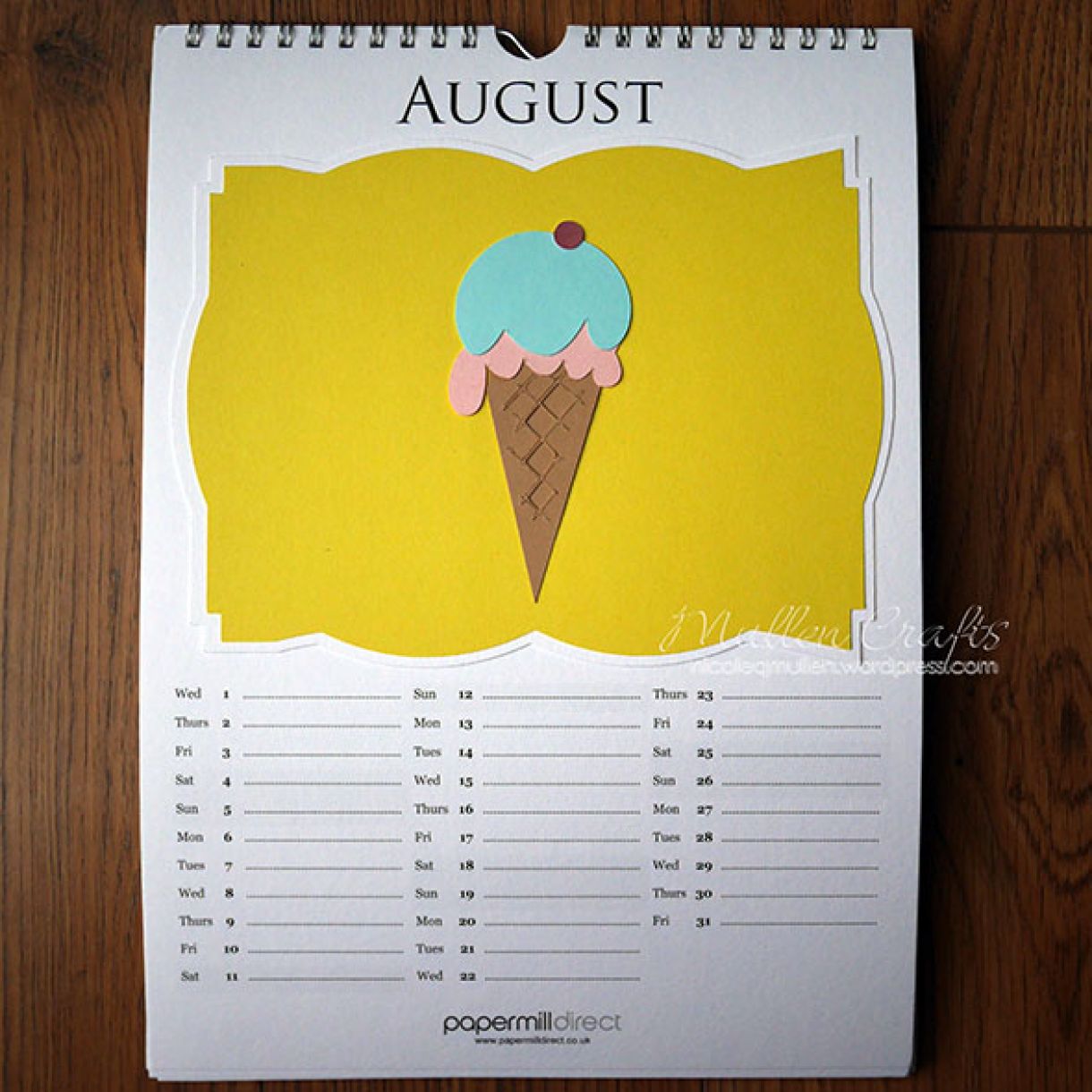 Nicole 2018 Calendar August1