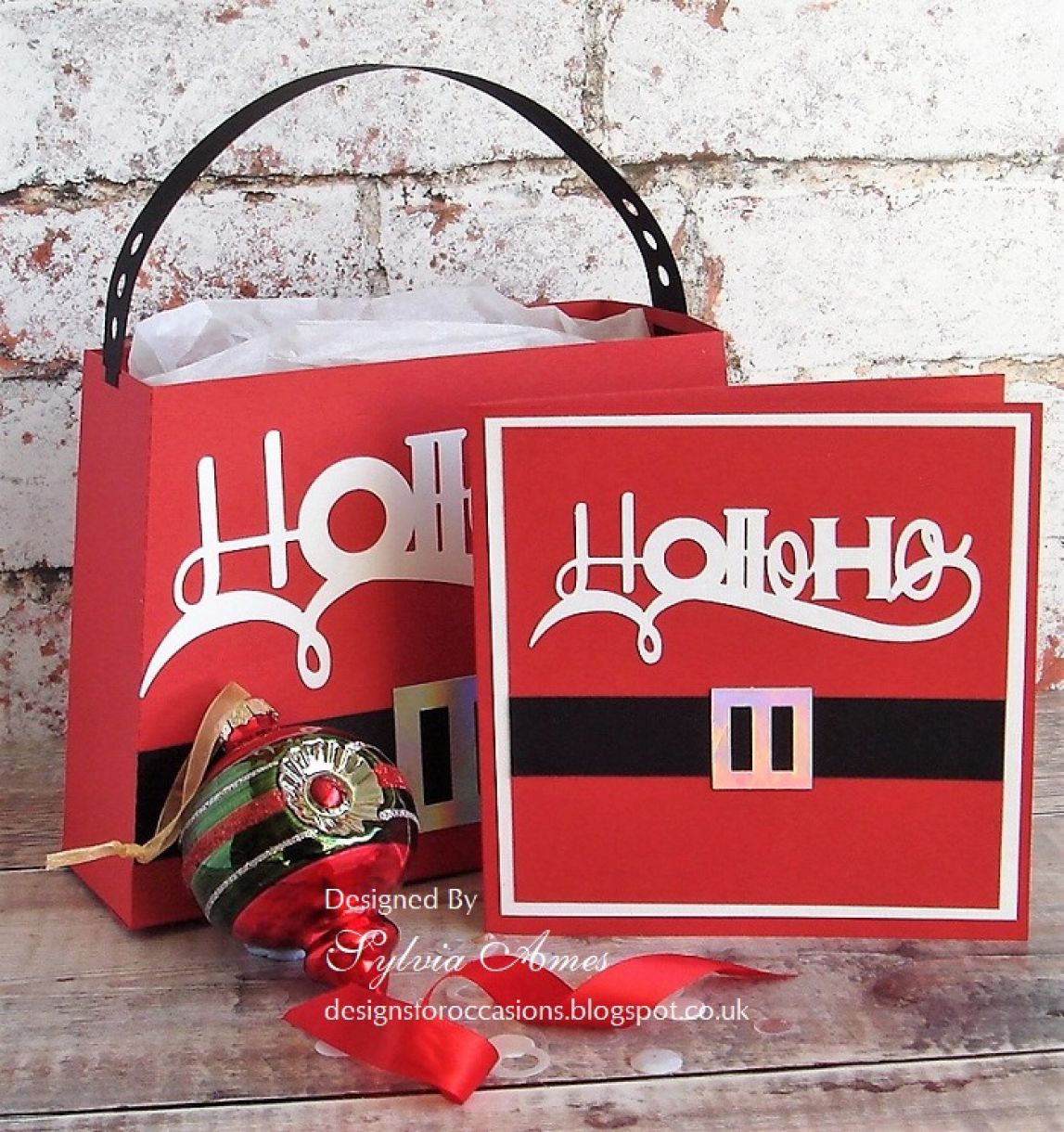 Ho Ho Ho Gift Bag And Card