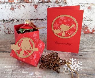 Robin Gift Box And Matching Christmas Card