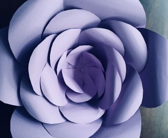 Creating a hand cut paper flower