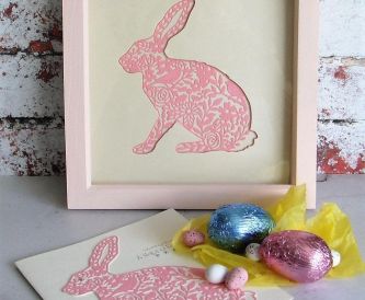 Die Cut Bunny Easter Card and Gift